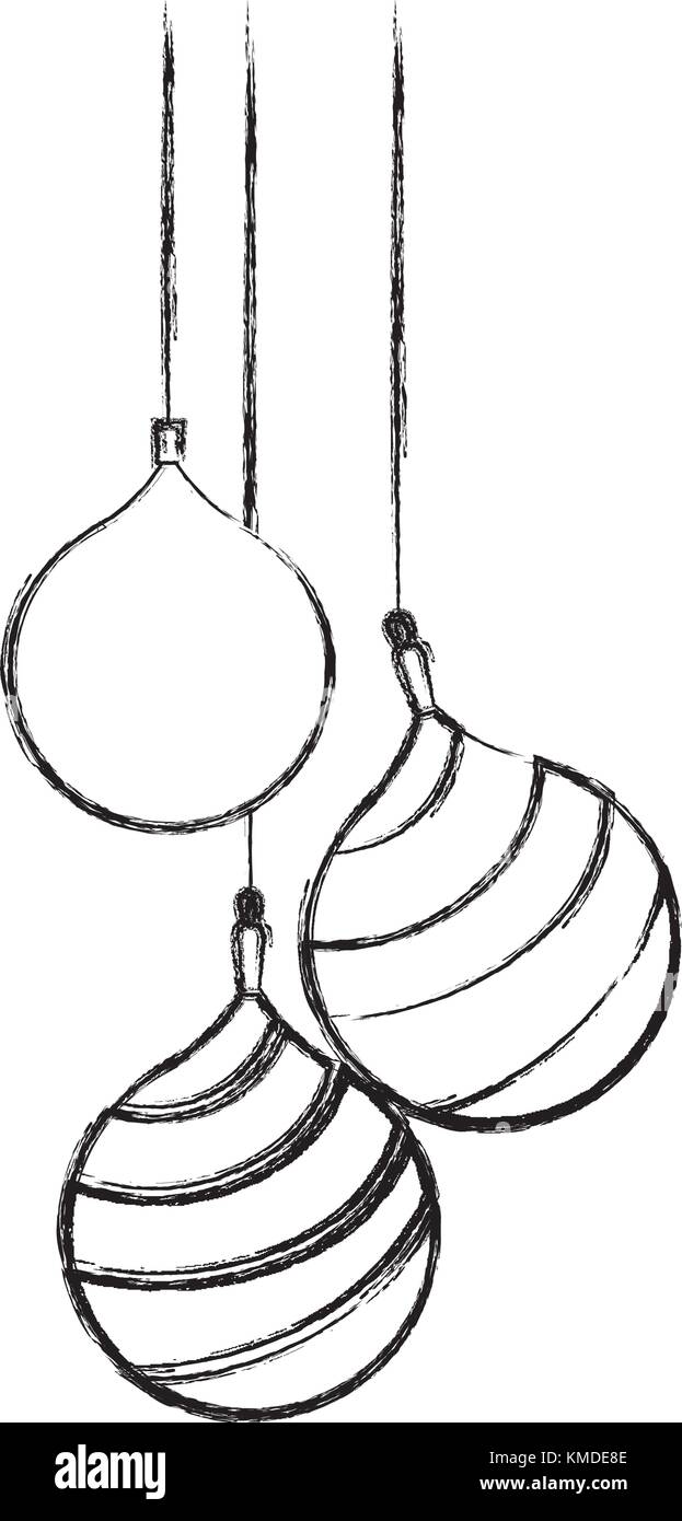 figure merry christmas ball hanging design Stock Vector Image & Art - Alamy