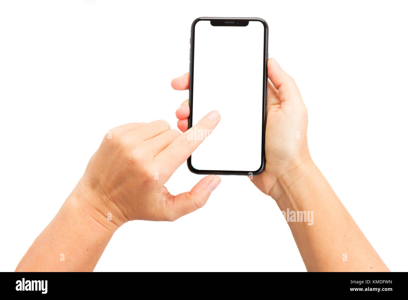 Hand holding phone Stock Photo Alamy