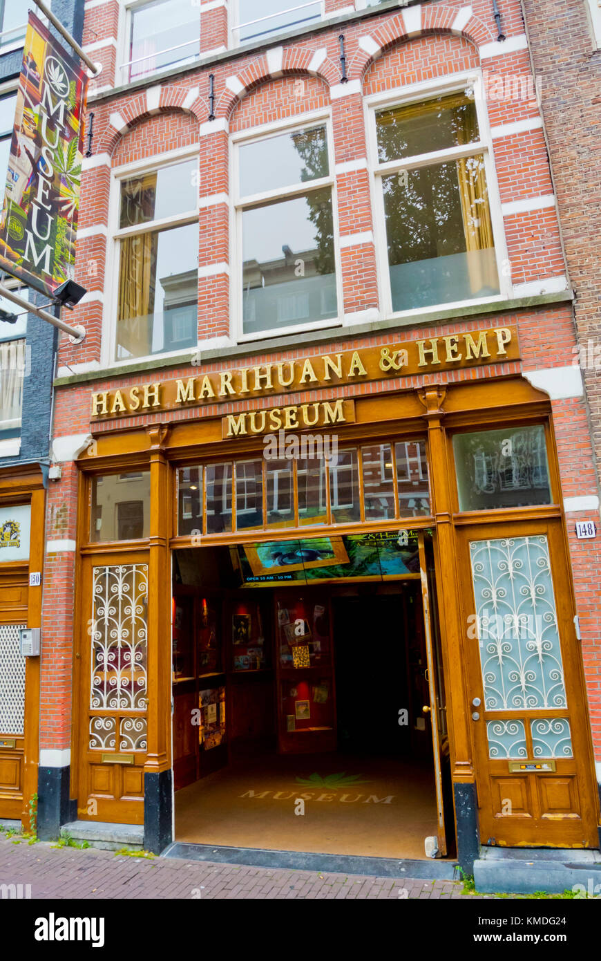 Hash, marihuana and hemp museum, red light district, Amsterdam, The Netherlands Stock Photo