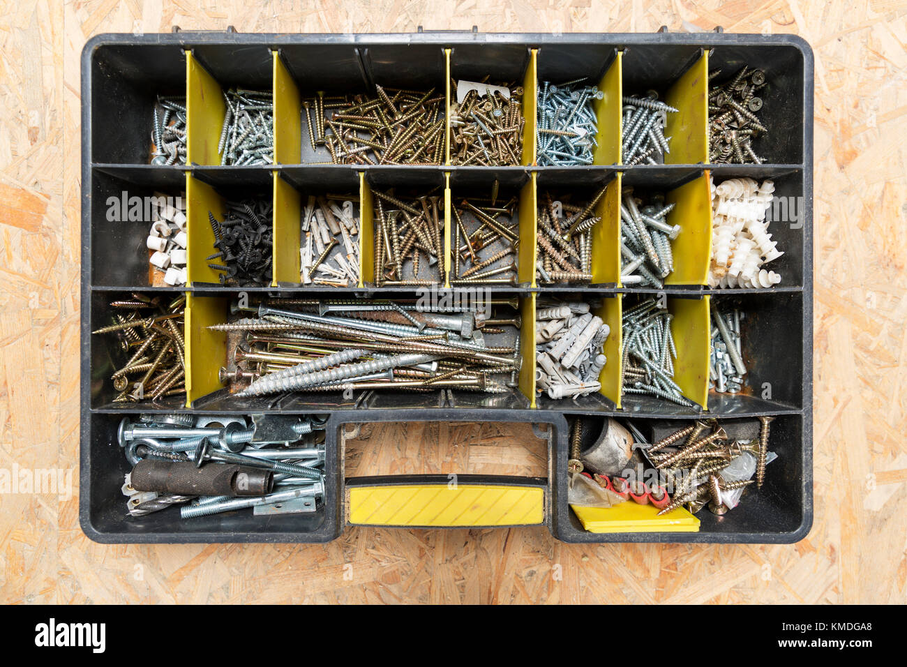 Storage box for bolts, nuts, screws Stock Photo Alamy