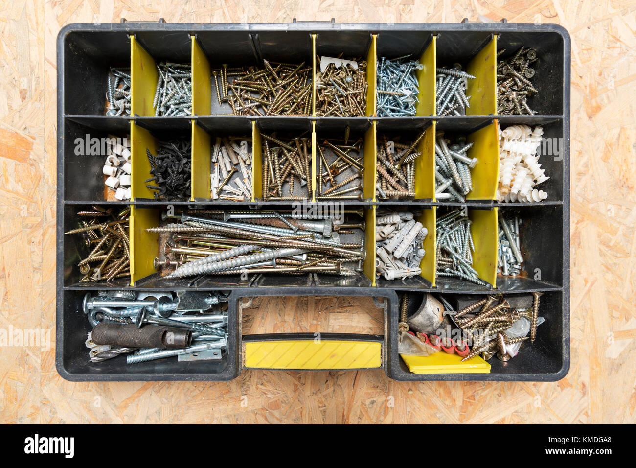 Storage box for bolts, nuts, screws Stock Photo - Alamy