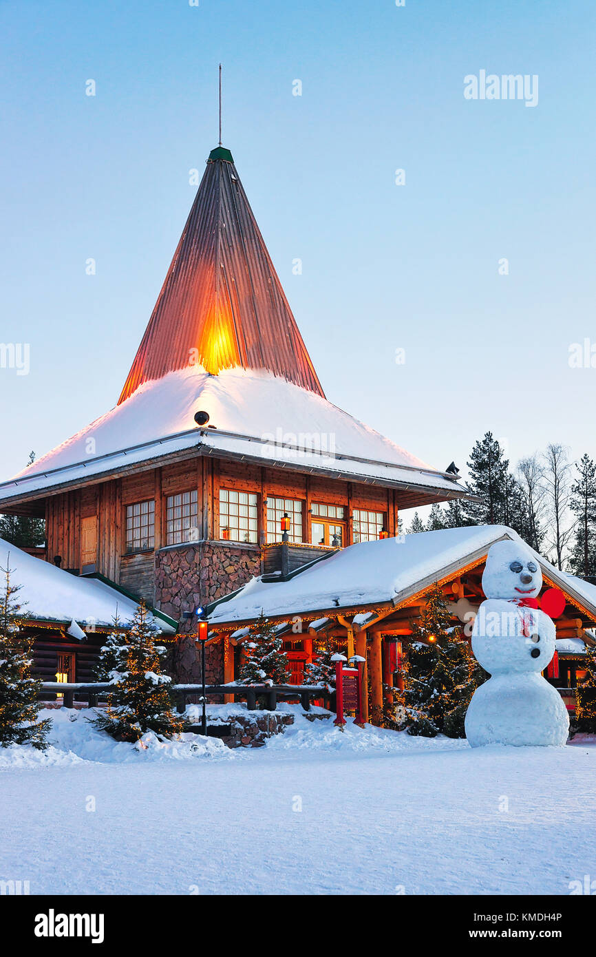Snowman at Santa Office at Santa Claus Village, Rovaniemi, Lapland ...