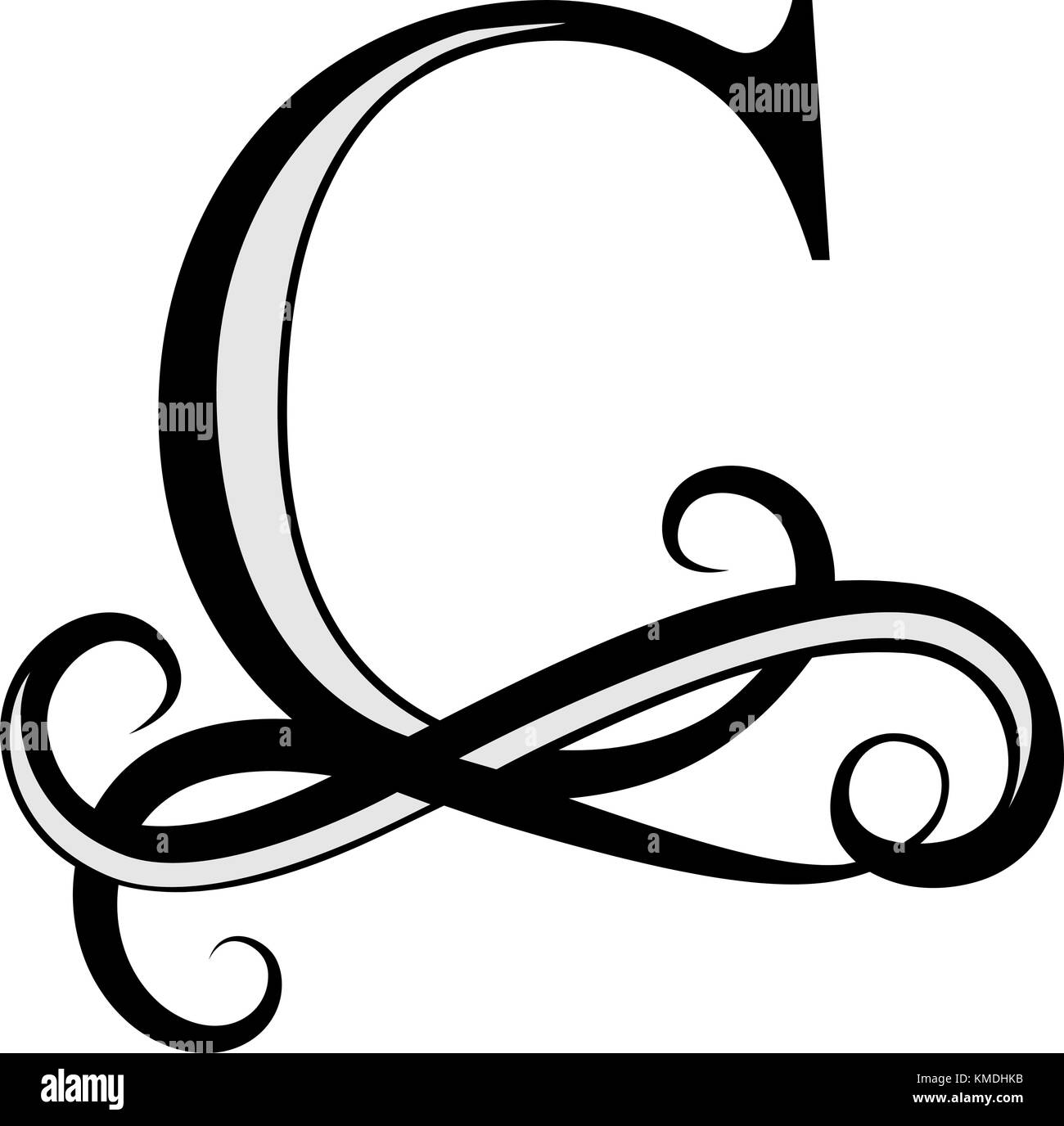 Capital Letter for Monograms and Logos. Beautiful letter Stock Vector ...