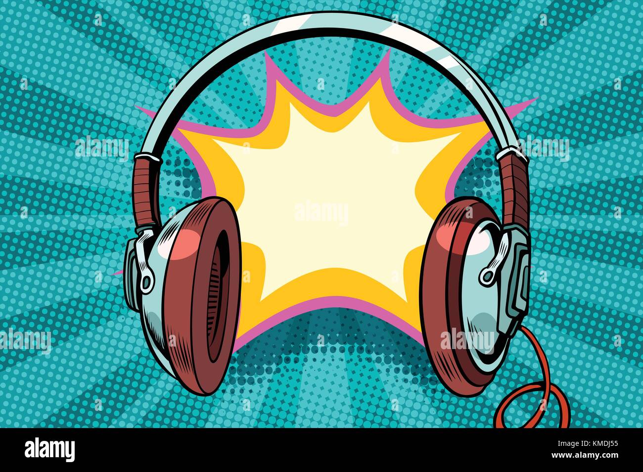 headphones comic bubble audio Stock Vector Image & Art Alamy
