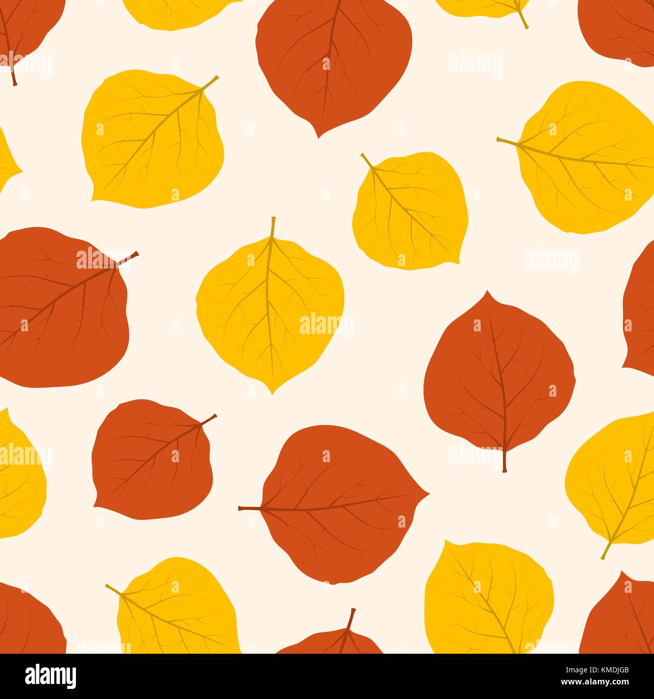 Autumn Leaves seamless pattern. Abstract vector background Stock Vector