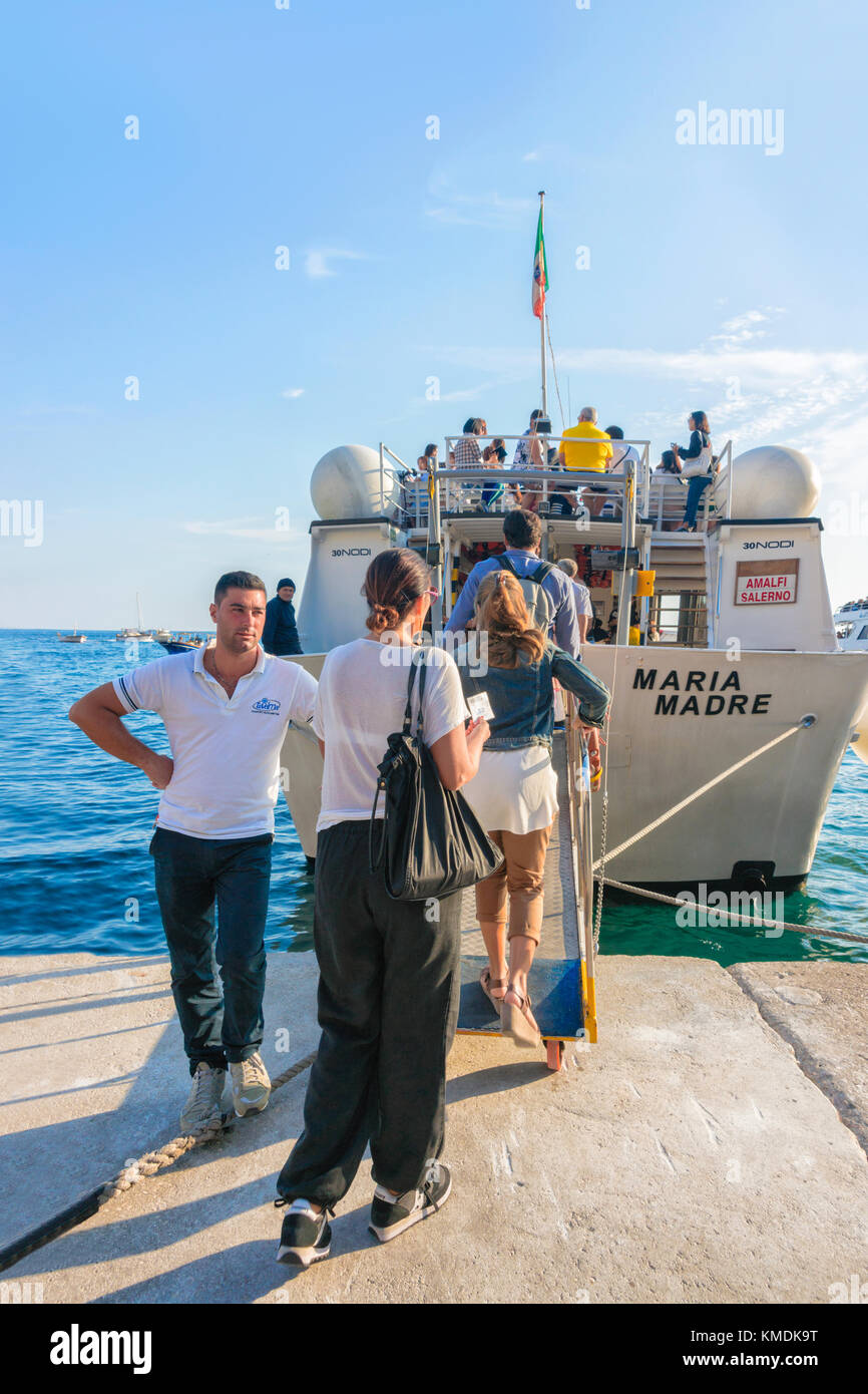 Tourist excursion ship entering old hi-res stock photography and images ...