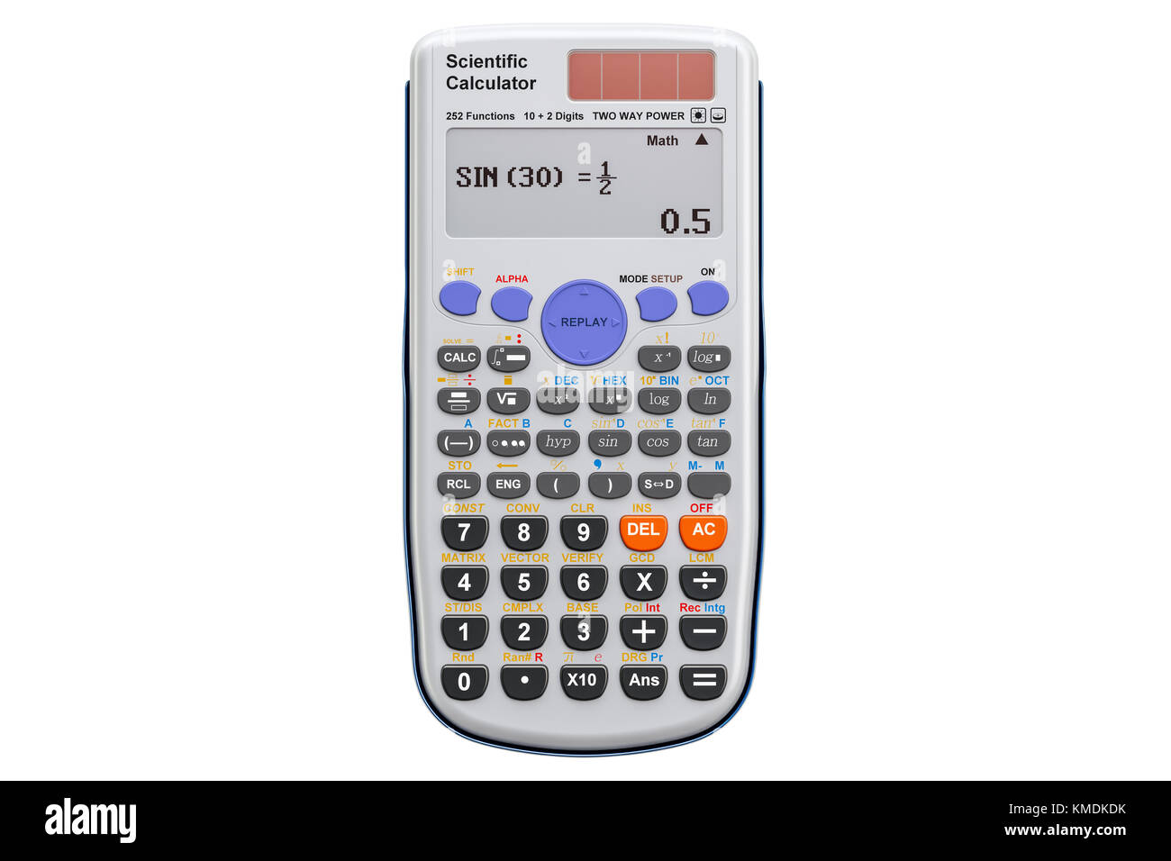 Scientific calculator, 3D rendering isolated on white background Stock  Photo - Alamy