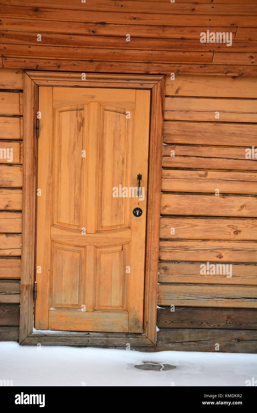 Wooden door of the bath house Stock Photo - Alamy