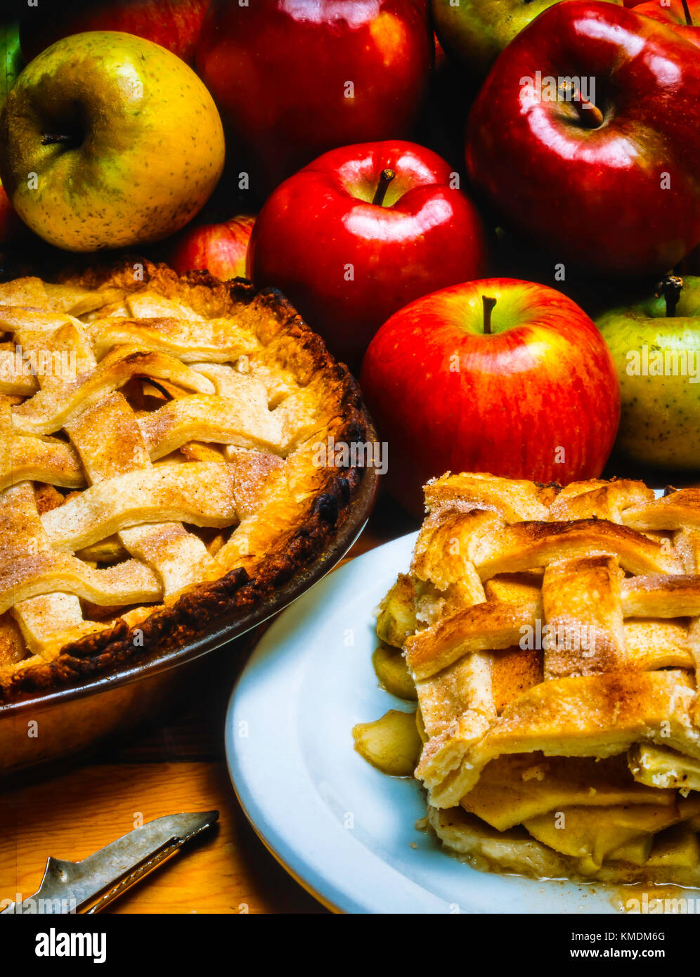 Fresh Baked Apple Pie Stock Photo