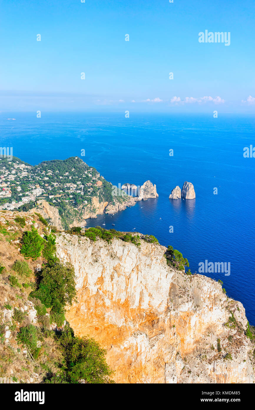 Premium Photo  Capri island and faraglioni at naples in italy