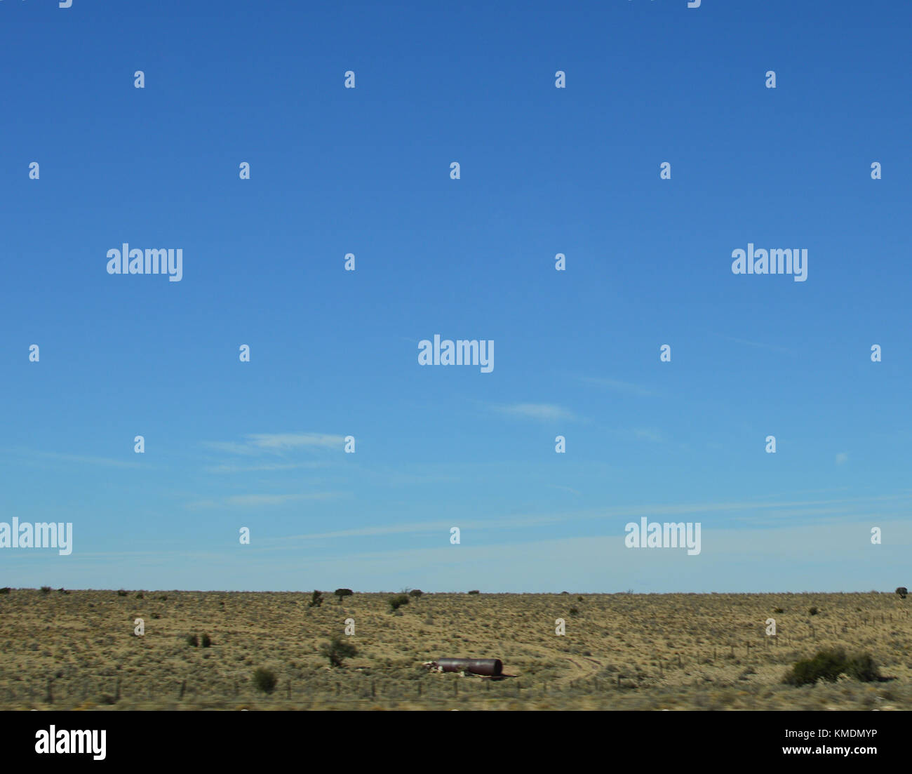 A metal container in the middle of the desert in Arizona, United states of America. Stock Photo