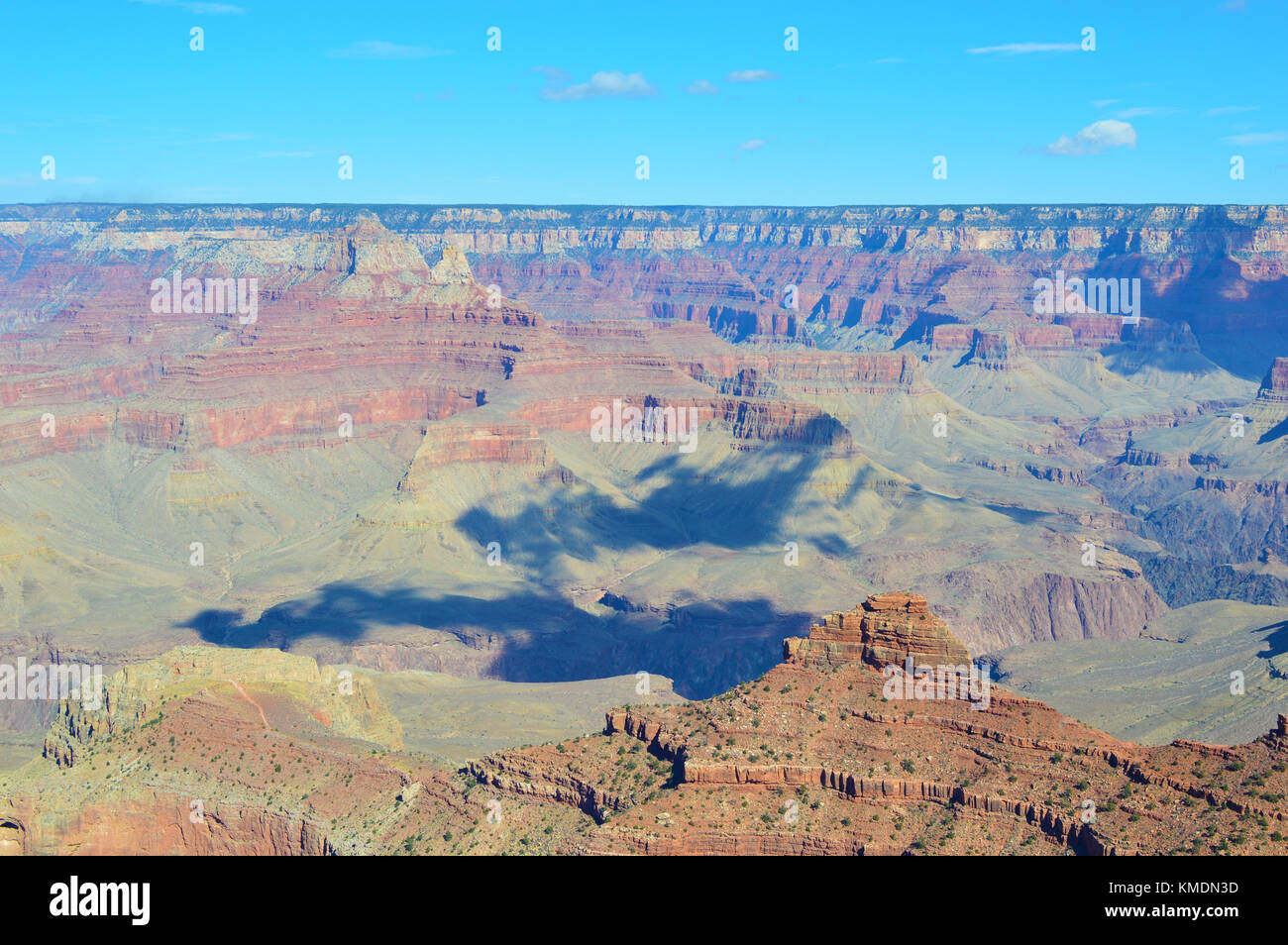 a shadow of a cloud above the Grand canyon, Arizona, USA. One of the world wonder. Stock Photo