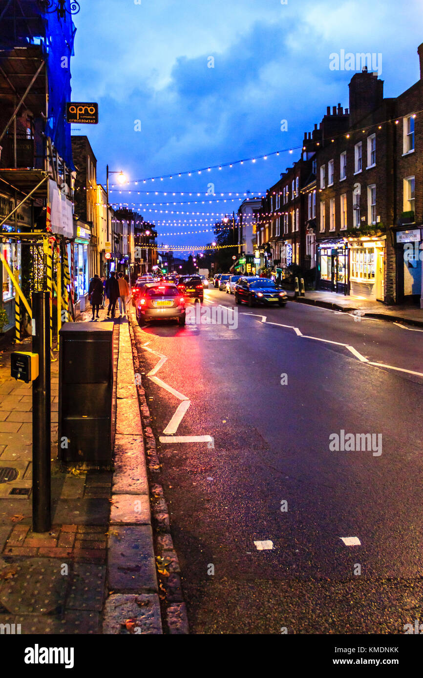 Rainy night street scene in hi-res stock photography and images - Alamy