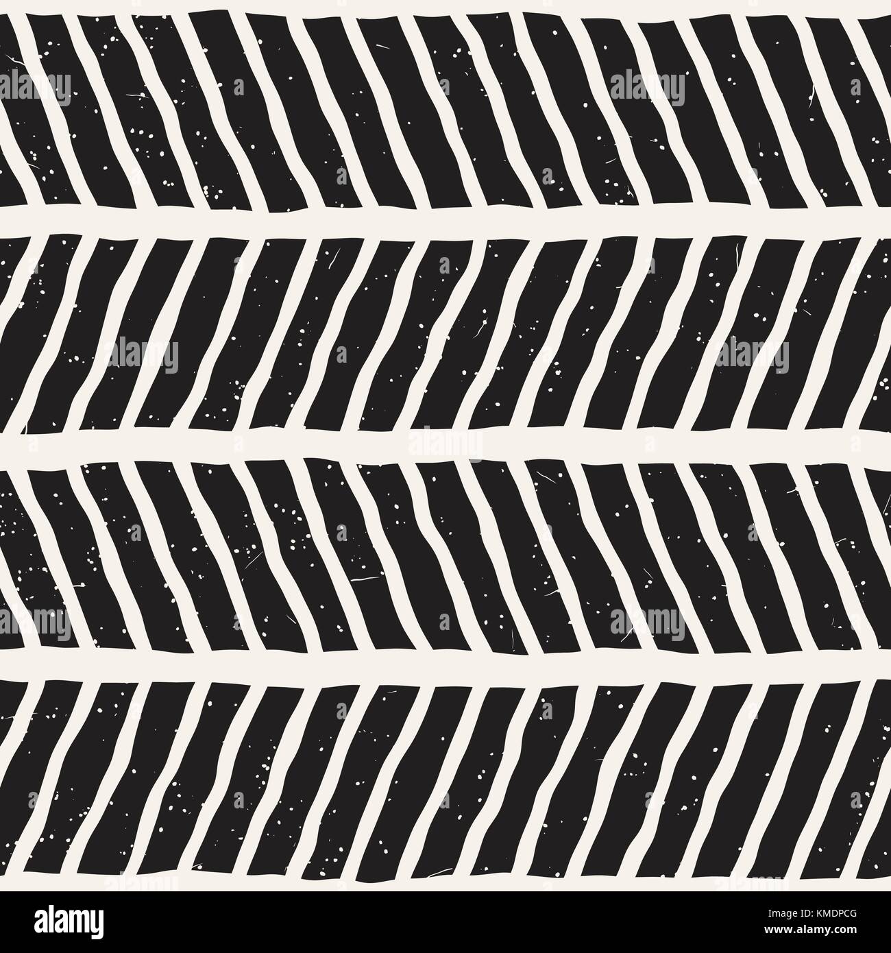 Seamless pattern with hand drawn brush strokes. Ink doodle grunge ...