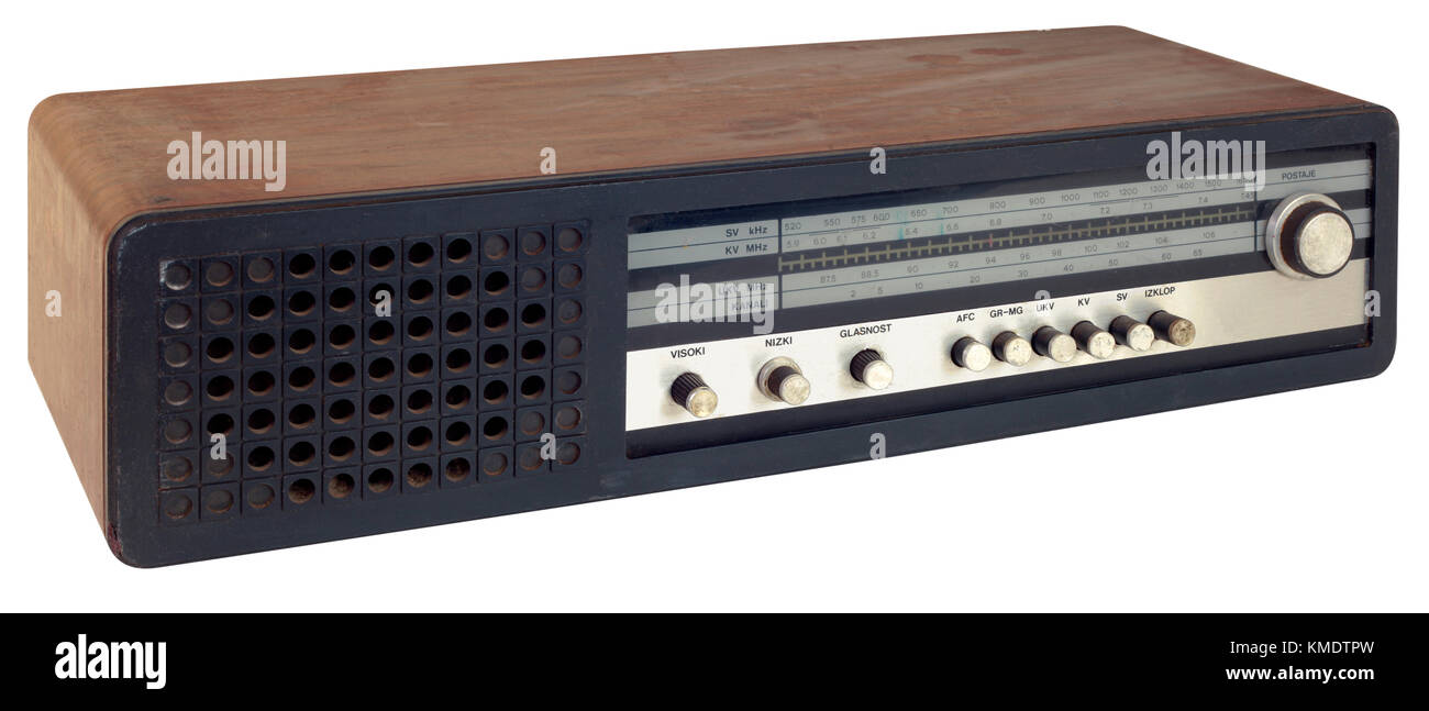 Old Radio Tuner Isolated with Clipping Path Stock Photo Alamy