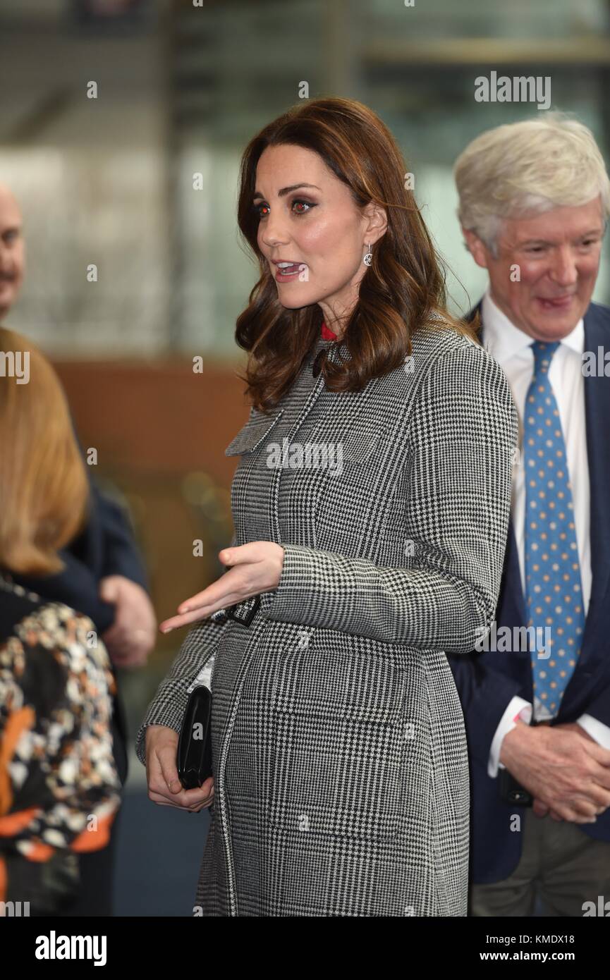 The Duchess of Cambridge arrives for the Children's Global Media Summit at Manchester Central Convention Complex, which brings together creatives, technology innovators, policymakers, executives and thought leaders from around the globe to inform and redesign the future of media for this generation and explore the impact that digital technology will have in children&Otilde;s futures. Stock Photo
