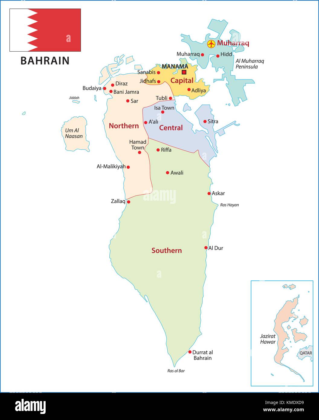 Bahrain map hi-res stock photography and images - Alamy