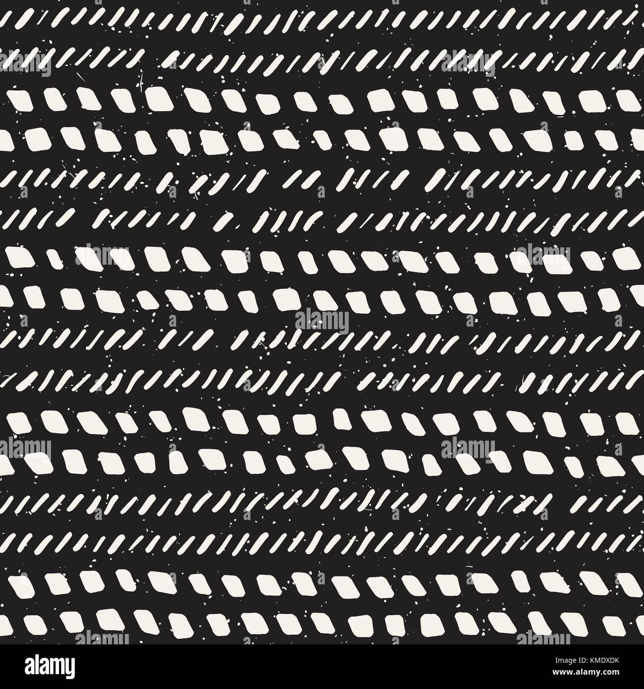 Seamless pattern with hand drawn brush strokes. Ink doodle grunge ...