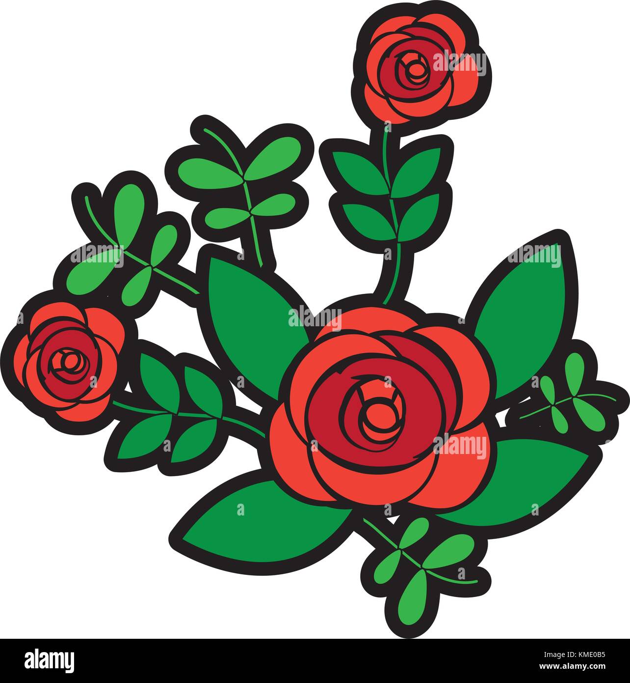 blooming spring flowers botanical natural Stock Vector Image & Art - Alamy
