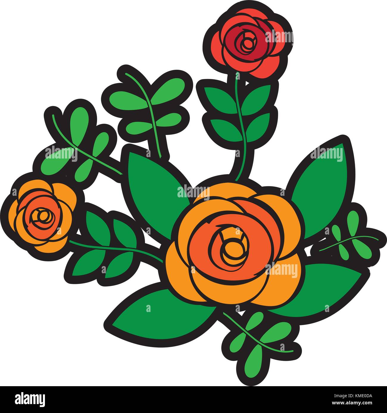 blooming spring flowers botanical natural Stock Vector Image & Art - Alamy