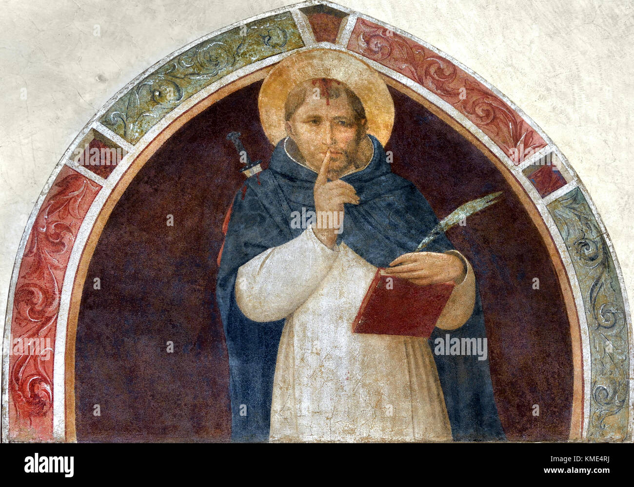 St Peter Martyr 1441-42 by Fra Angelico Frescoes (1438-50) Convent of San Marco - Museo del Convento di San Marco. Florence Italy Italian Stock Photo