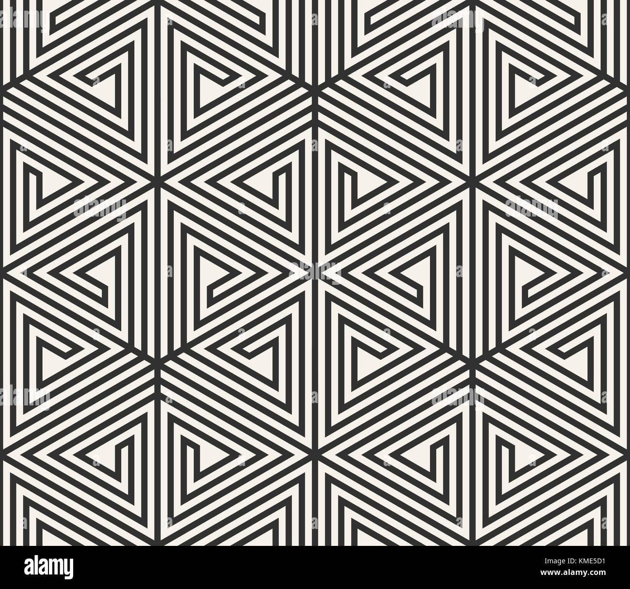 Vector seamless lines pattern. Modern stylish triangle shapes texture ...