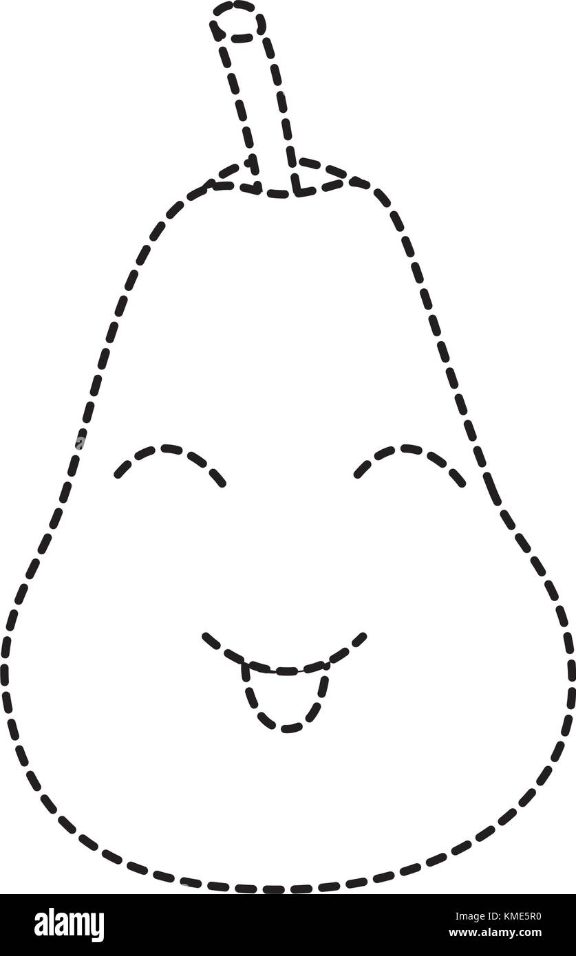 pear happy fruit kawaii icon image Stock Vector Image & Art - Alamy