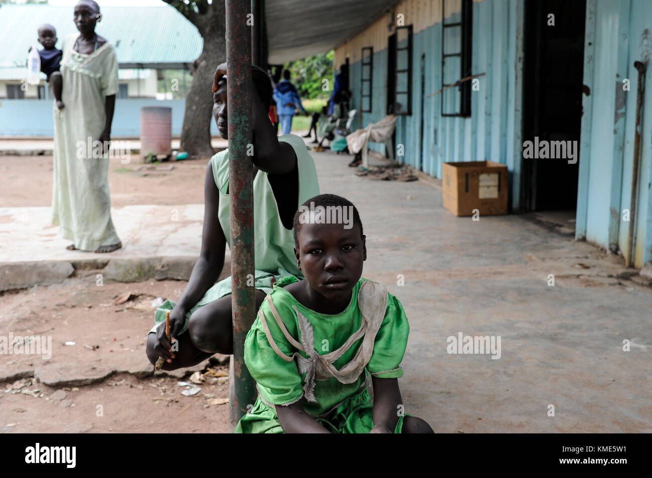 SOUTH SUDAN, Lakes State, hospital in village Mapuordit / SUED-SUDAN, Bahr el Ghazal regio , Lakes State, Mary Immaculate DOR Hospital der Comboni Missionare im Dinka Dorf Mapuordit Stock Photo