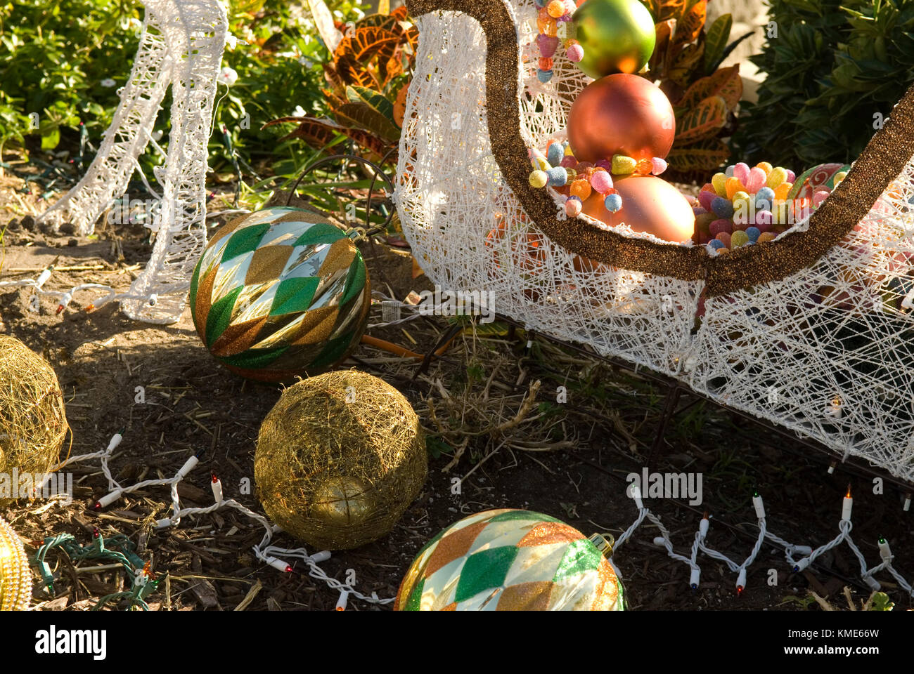 Christmas decorations, USA Stock Photo Alamy