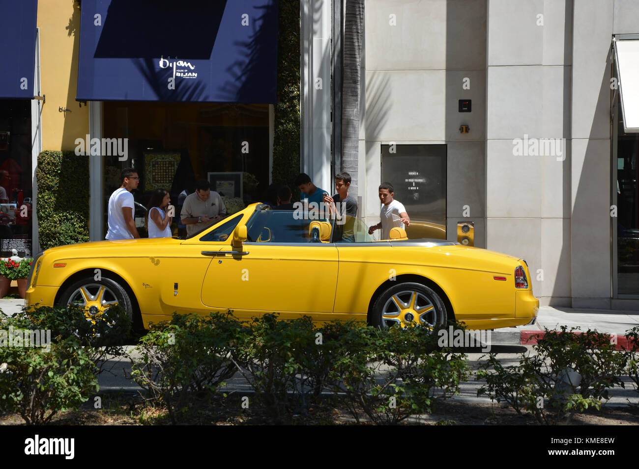 BEVERLY HILLS, CA AUG 21 Luxury sport car on street in Beverly Hills
