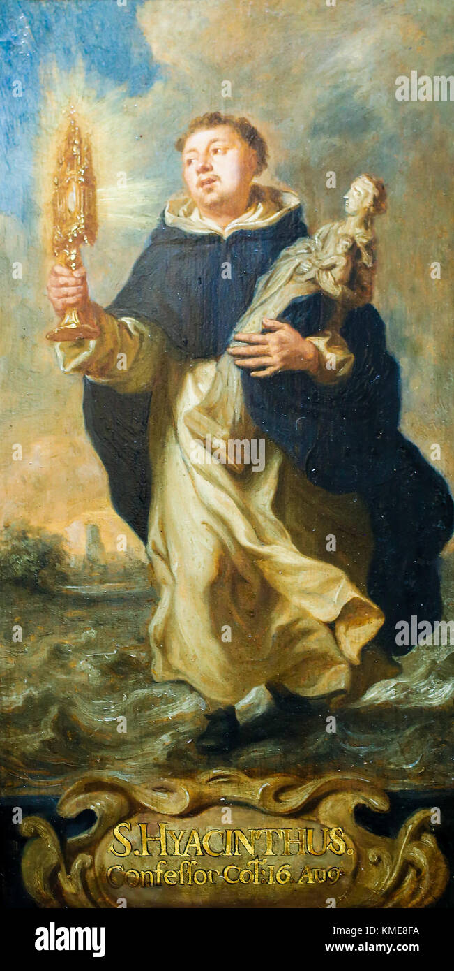 Painting of Saint Hyacinth in the Church of Saint Andrew in Antwerp