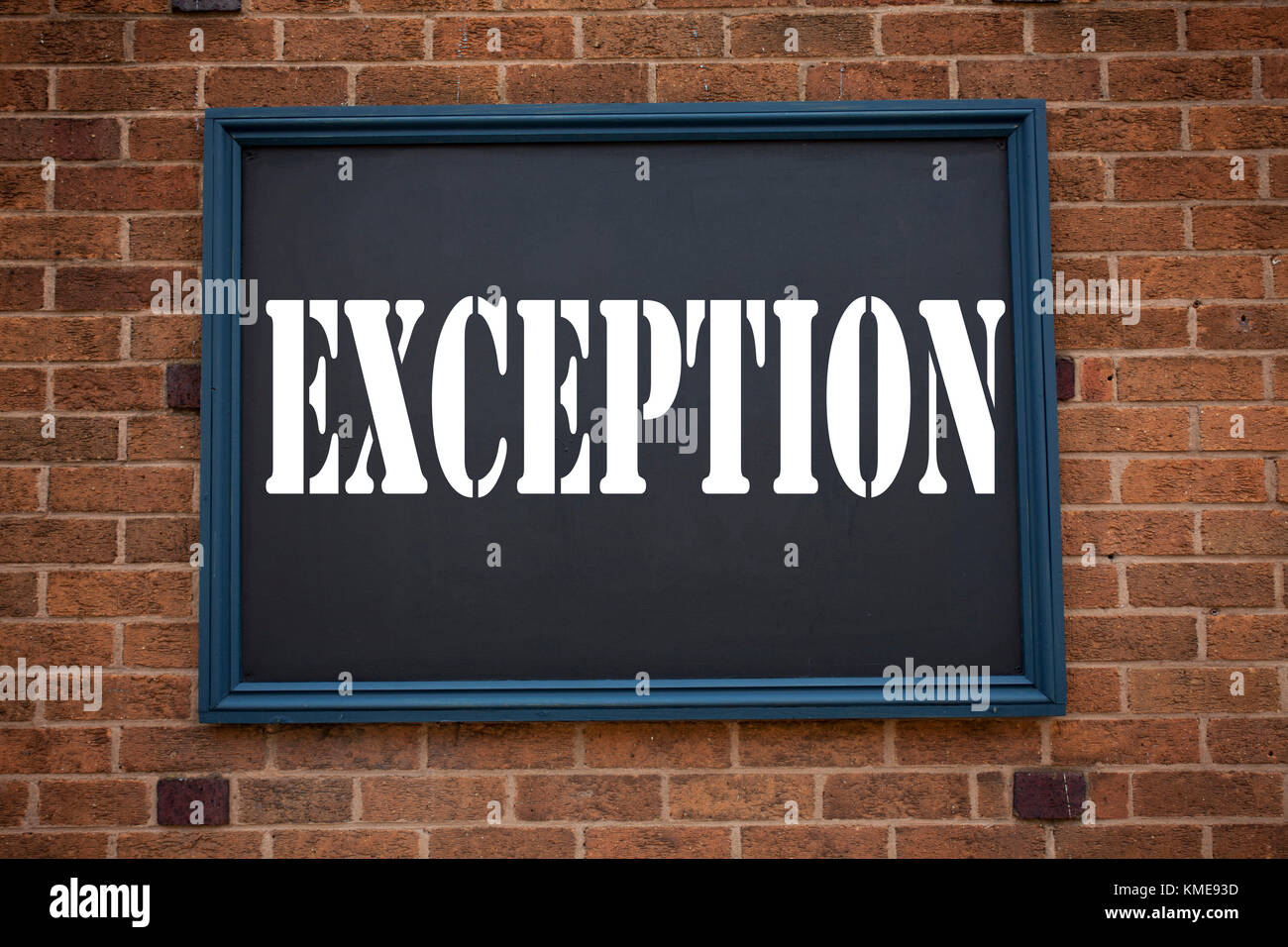 Exception Title Image Conceptual hand writing text caption inspiration showing announcement ...
