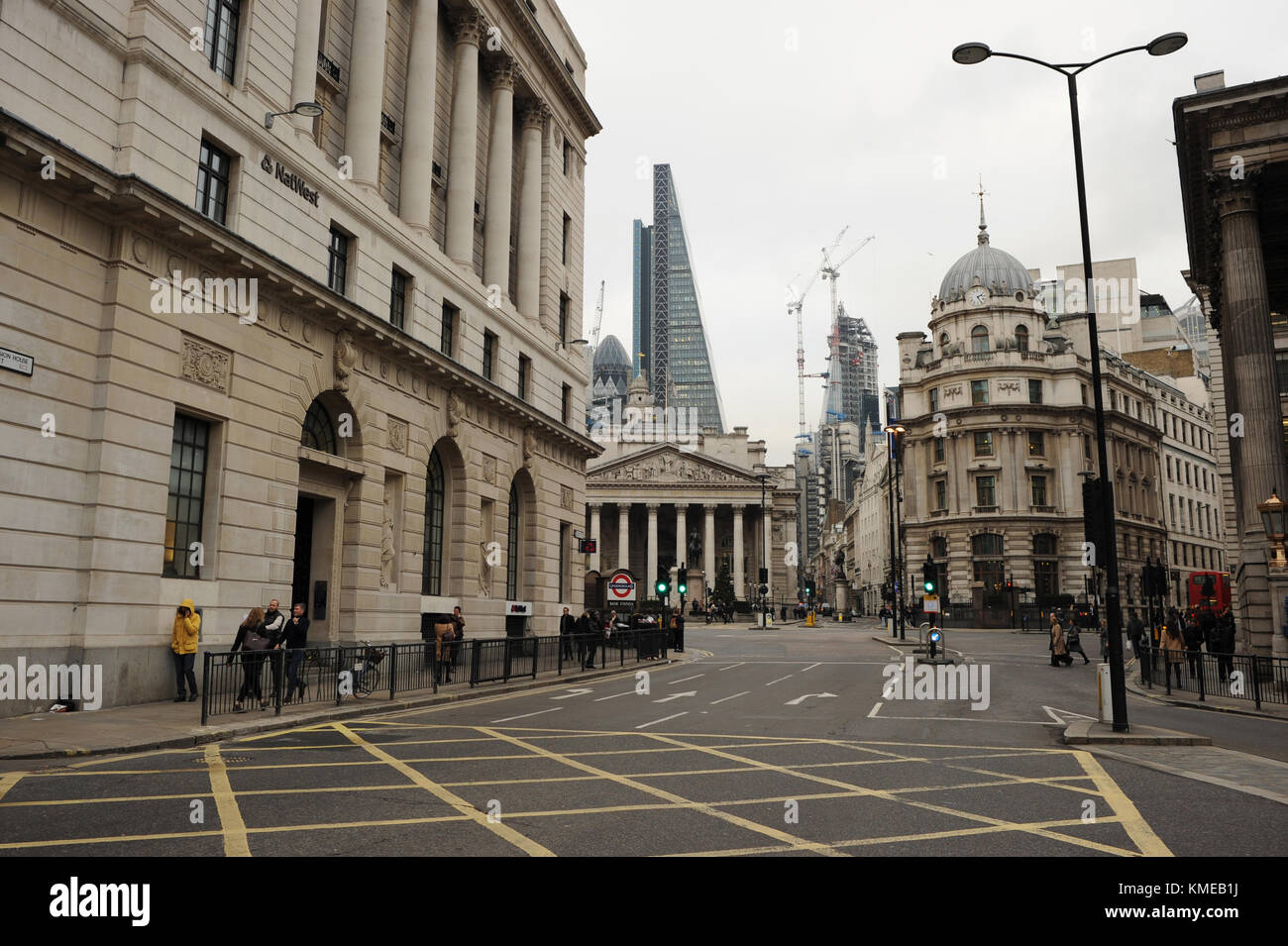 Queen Victoria Street in London England Stock Photo Alamy