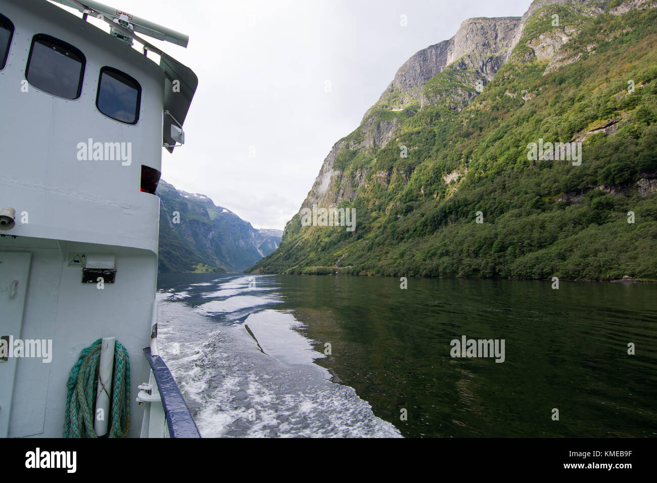 Gudvangen is a village in the municipality of Aurland in Sogn og Fjordane county, Norway. Stock Photo