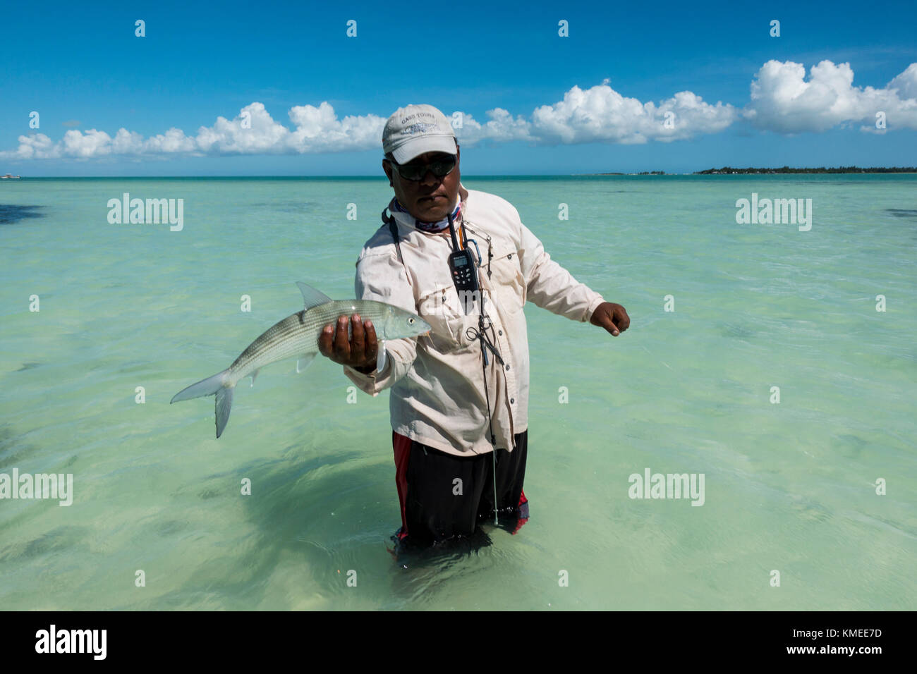 A Picture of funny Fishing flag kiribati Scroll design Stock