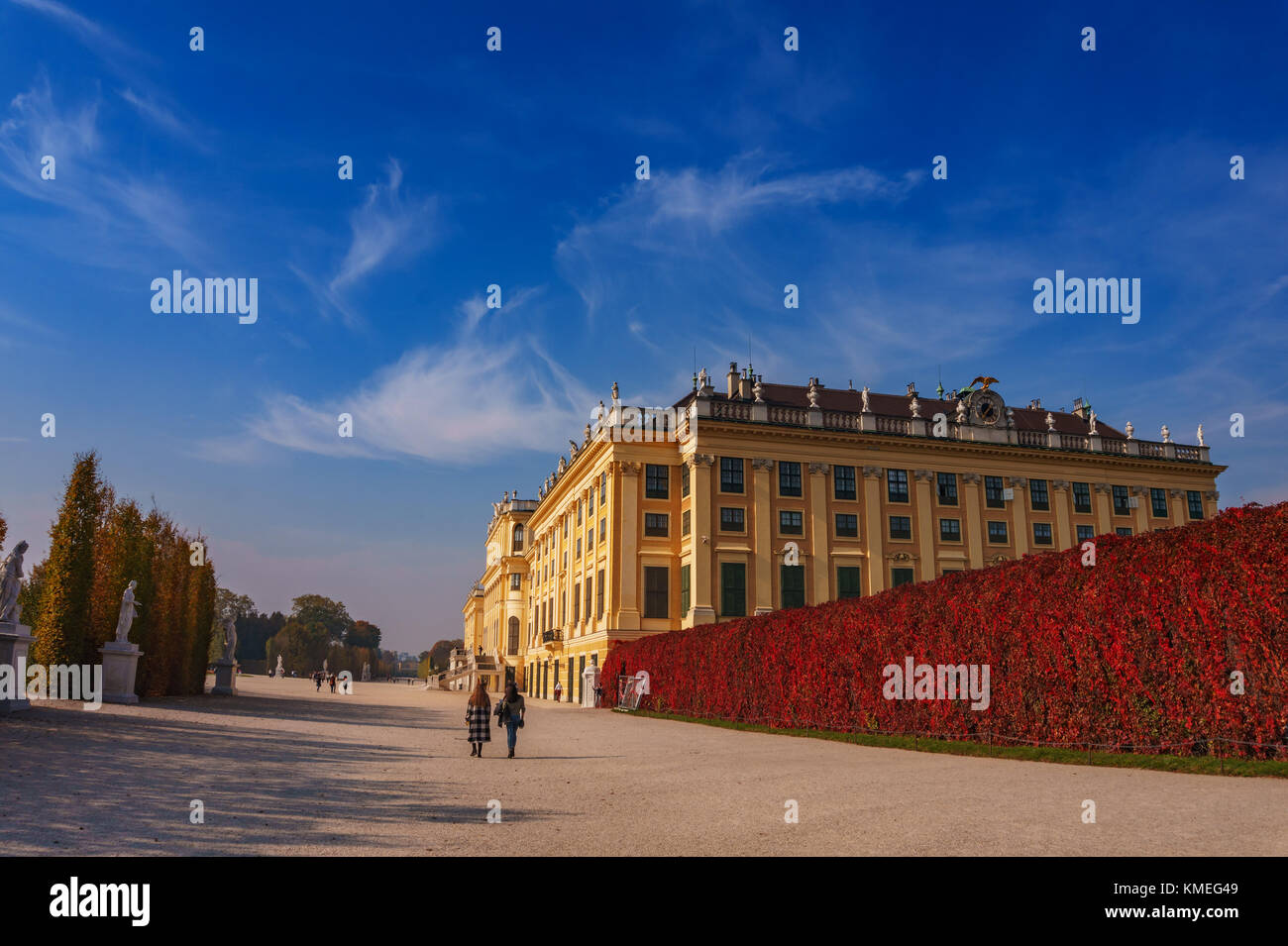 The famous Schonbrunn Palace Vienna in Austria, Europe. Stock Photo