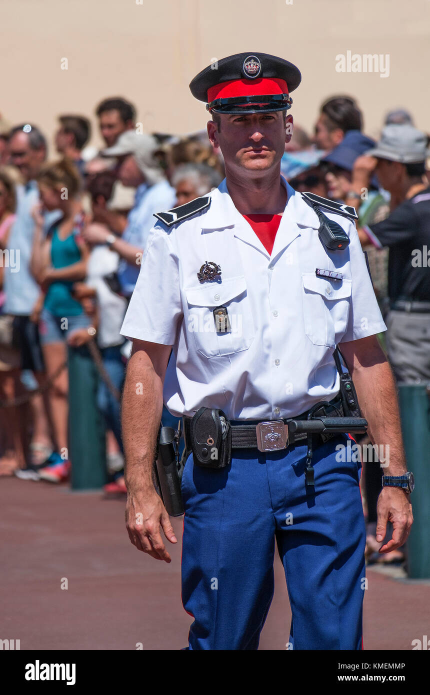 COMPAGNIE DES CARABINIERS DU PRINCE, a Monaco Palace Guard on duty