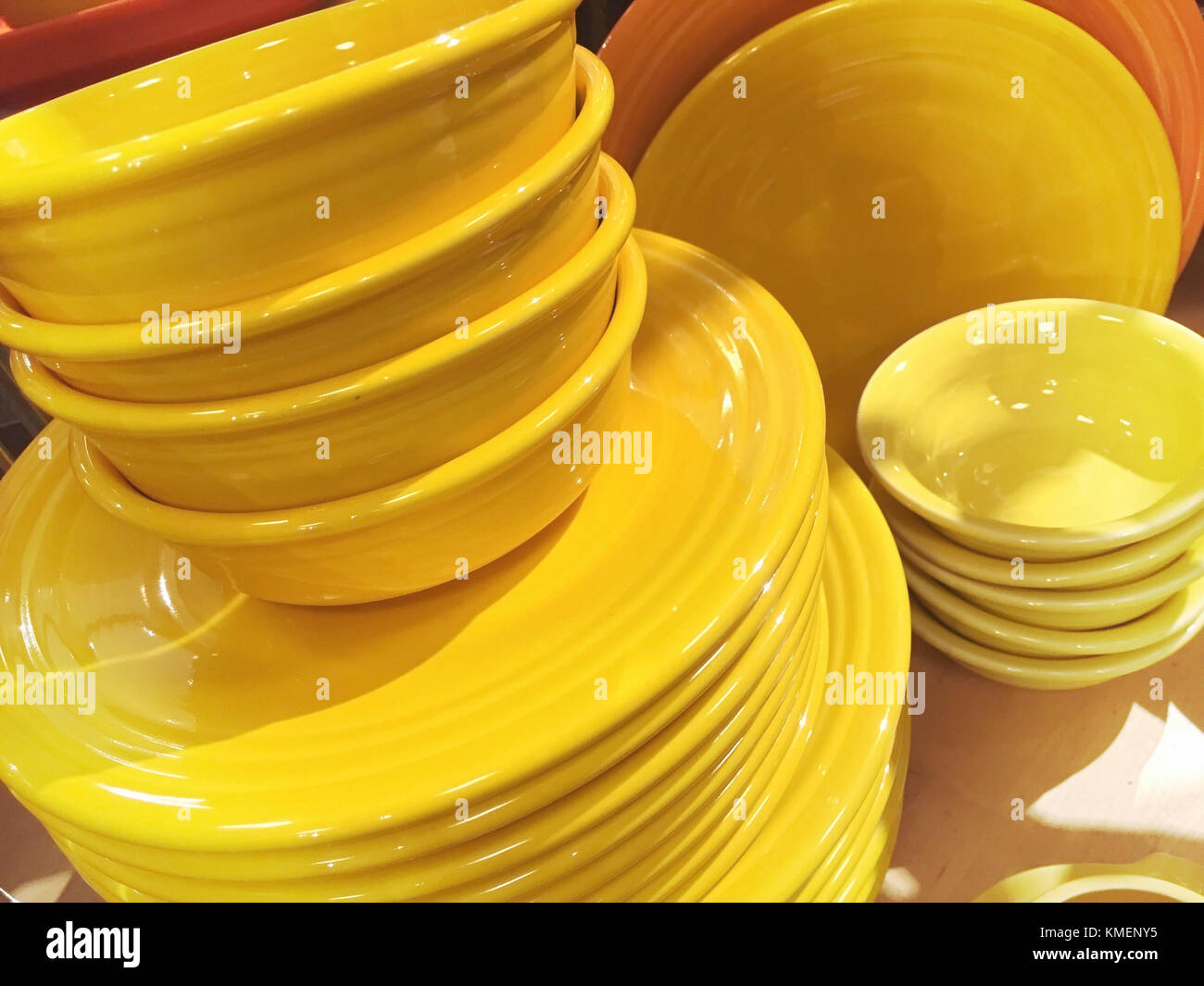 Fiesta Ware at Macy's Flagship Department Store, Herald Square, New York City, United States (U.S.A.) Stock Photo