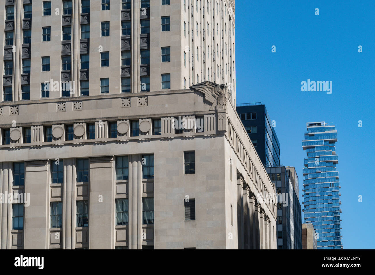 Architecture in Lower Manhattan and Tribeca, NYC, USA Stock Photo