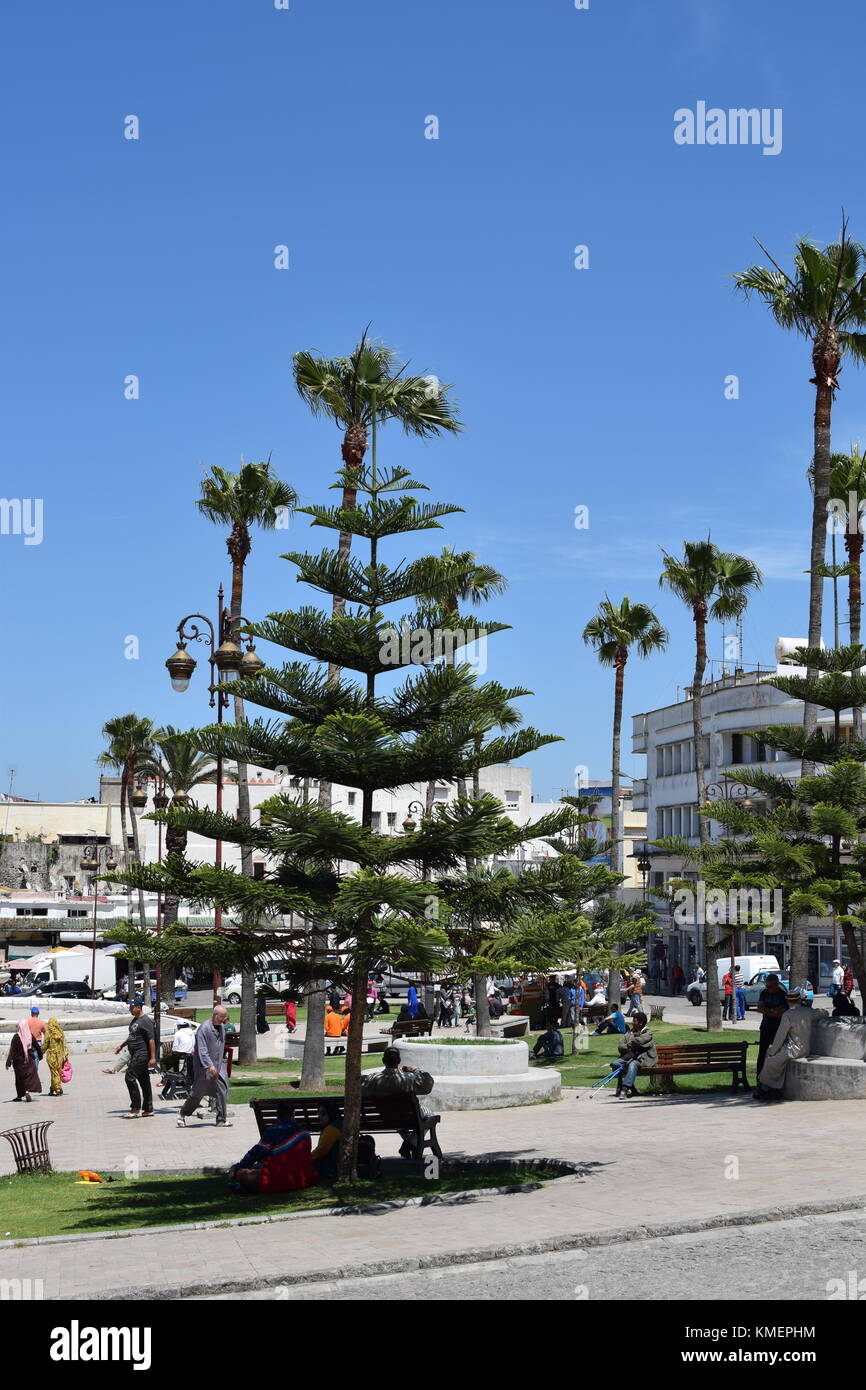 Grand Socco or main city square in Tangier, Morocco Stock Photo