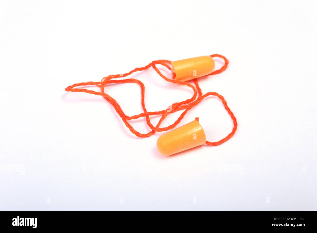 Orange earplug , hard hat, safety glasses, gloves. Earplug to reduce