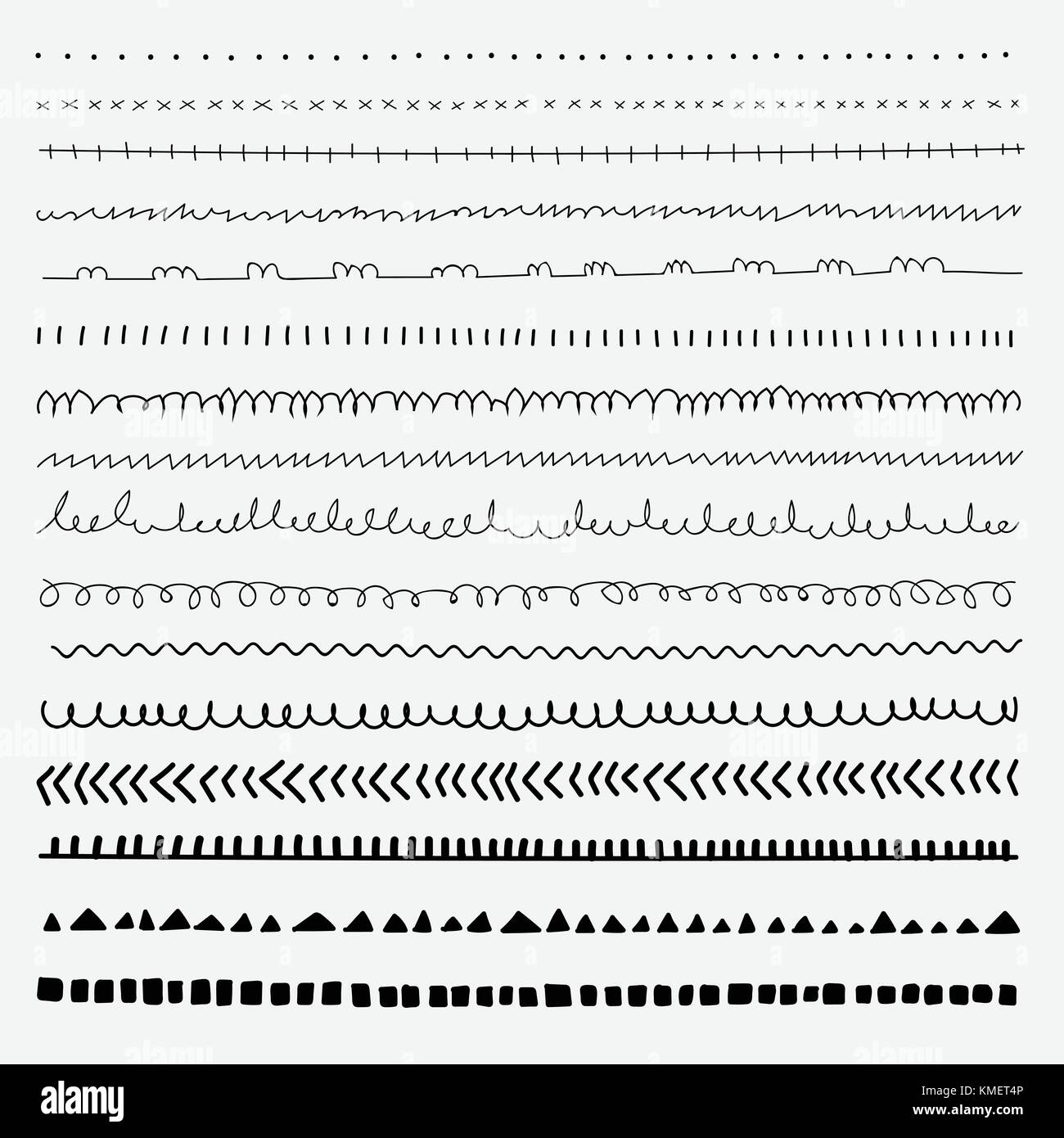 Vector Set Of Line Grunge Hand Drawn Textures Stock Vector Image & Art ...