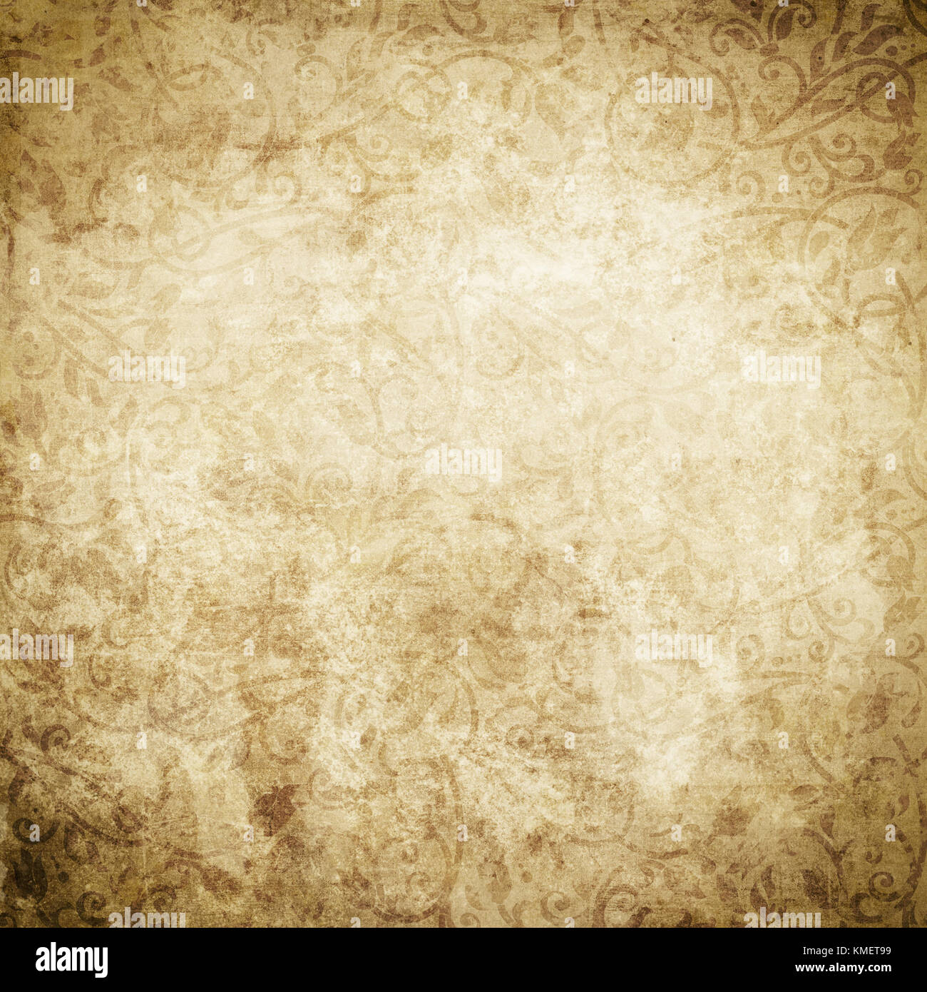 Grunge paper background with floral patterns for the design Stock Photo ...