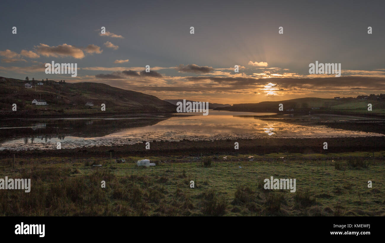 Sunset on the Isle of Skye Stock Photo - Alamy