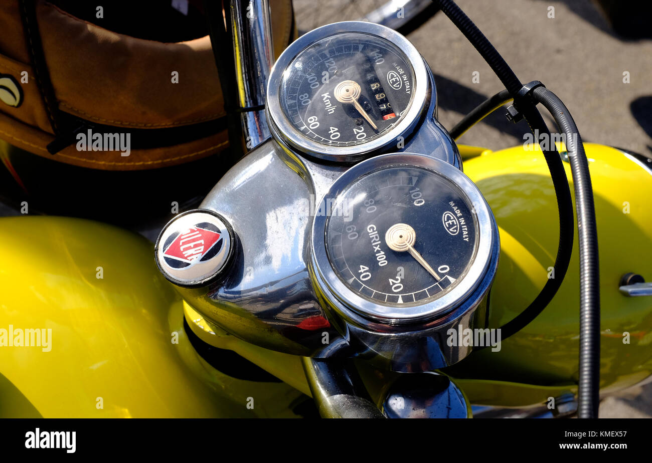 Vintage Gilera Motorcycle Florence Italy Stock Photo Alamy