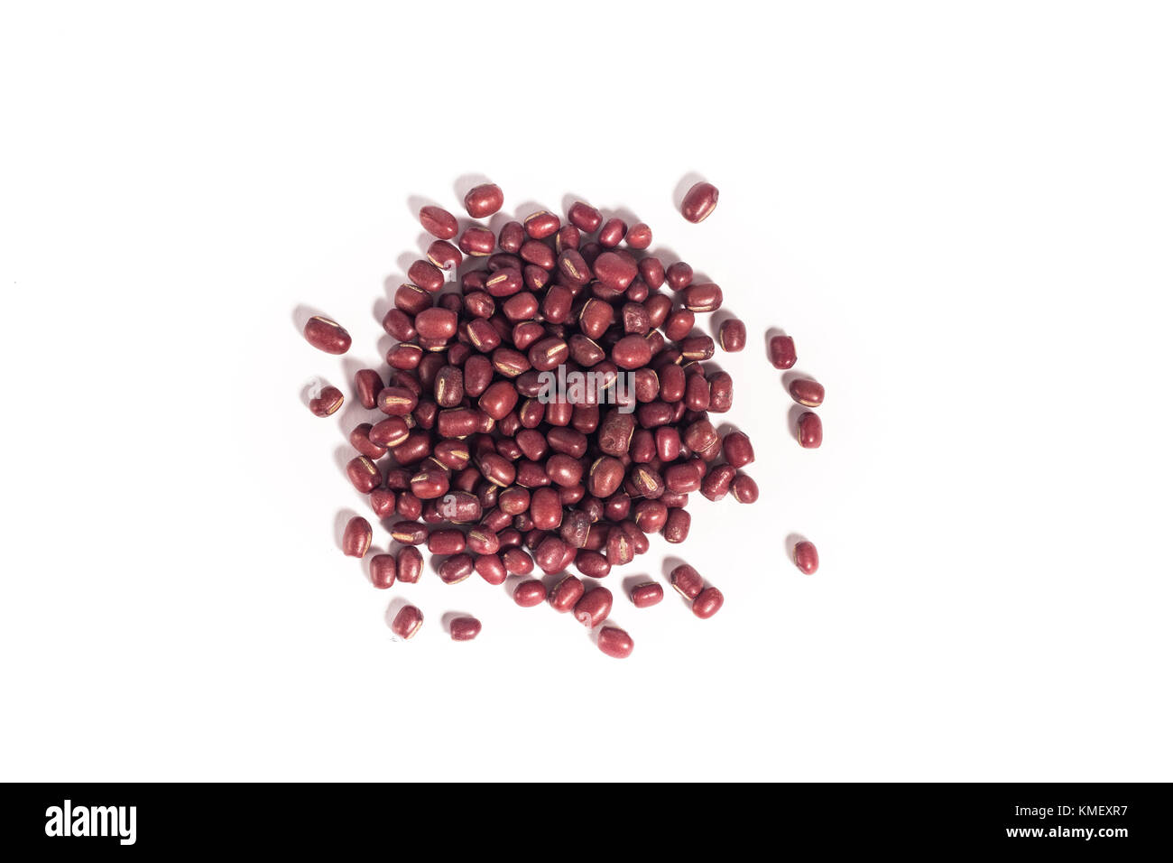 Atzuki beans isolated on white Stock Photo