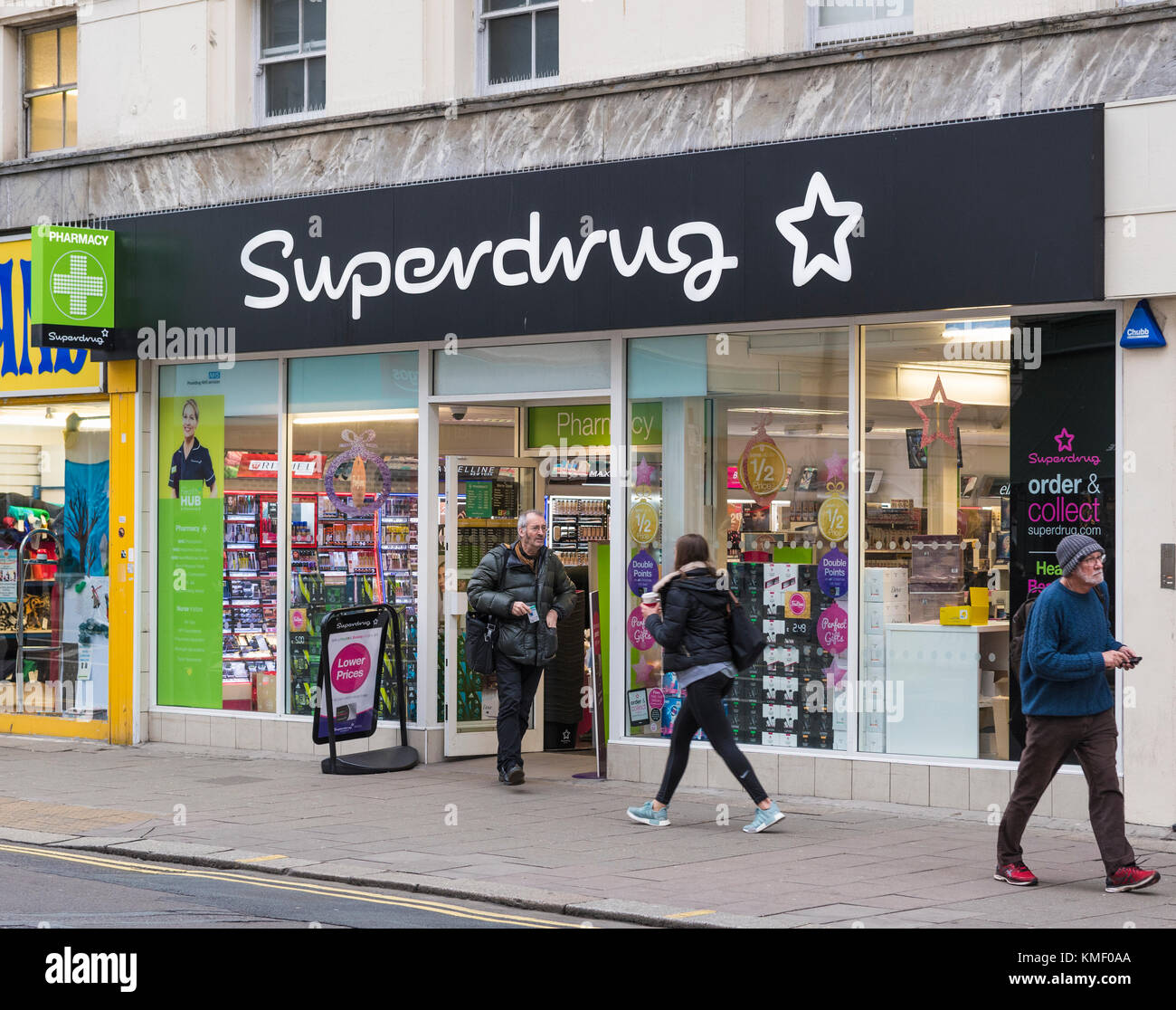 Superdrug shop front entrance in the UK. Stock Photo