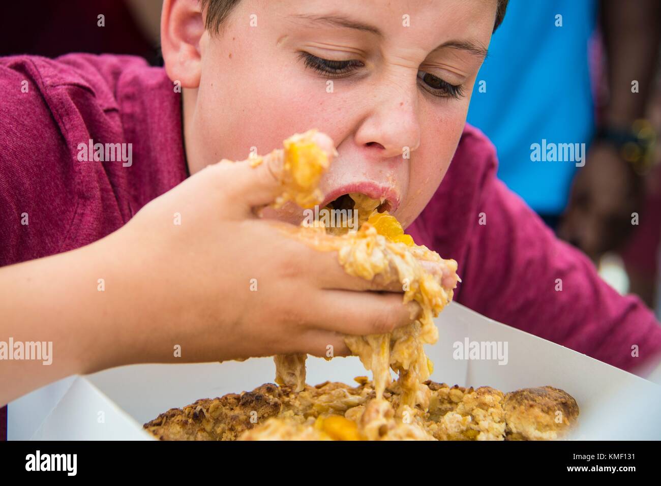 Pie eating contest hires stock photography and images Alamy