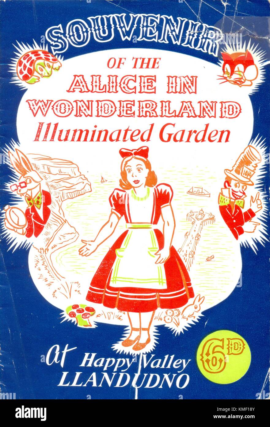 Souvenir of the Alice in Wonderland Illuminated Garden Stock Photo