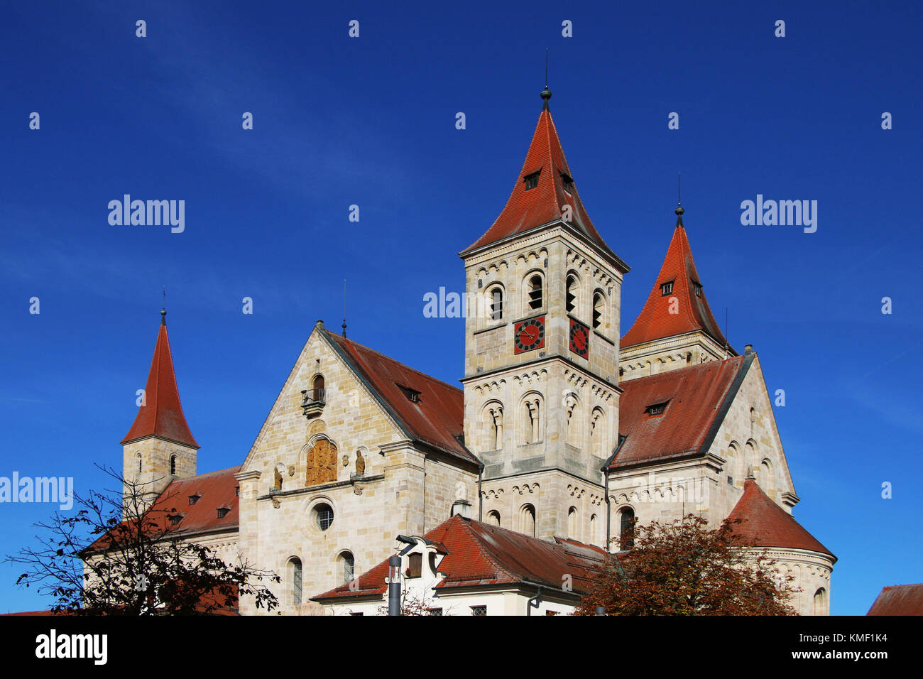 Ellwangen, Wurttemberg, Baden-Wurttemberg, capital town, Saint Vitus, sacred construction, parish church, basil Stock Photo